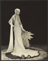 Peggy Hamilton modeling a Dolly Tree gown of chiffon velvet, 1931