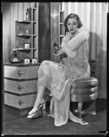 Actress Kathleen Burke posing for Hepner's Personality Cosmetics, 1932