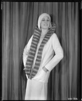 Peggy Hamilton modeling a sports coat, 1930