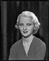 Actress Ruth Channing modeling a hairstyle from the Weaver Jackson Beauty Salon, 1933