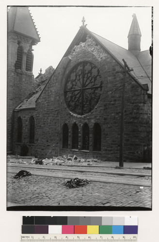 First Unitarian Church, corner of Geary and Franklin, viewing down & across