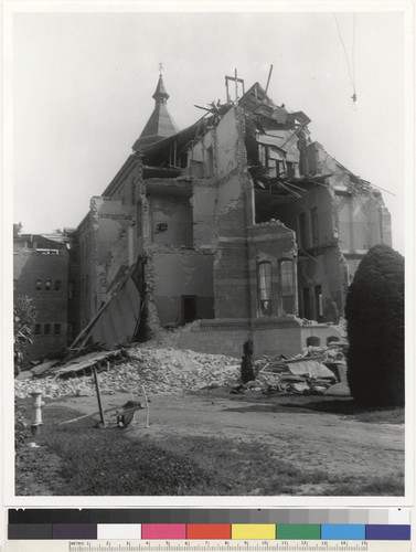 [Agnews Insane Asylum]. North end Female Wards D, E, F. Bay windows extended entire height of building