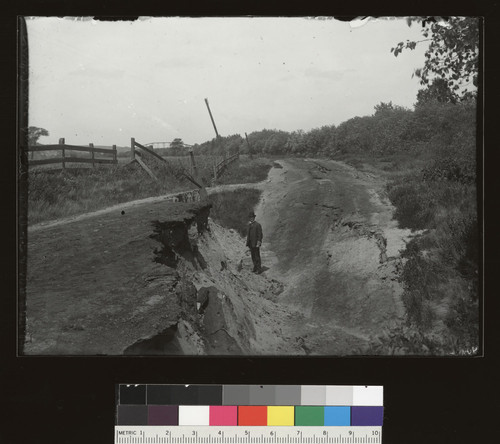 Broken ground near bridge over Salinas River. Four miles south of Salinas