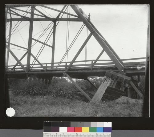 Abutment of a bridge four miles west of Salinas, displaced