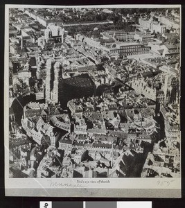 Bird's-eye view of Munich, Germany, 1938