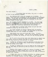 Copy of letter from William Randolph Hearst to Julia Morgan, April 3, 1930