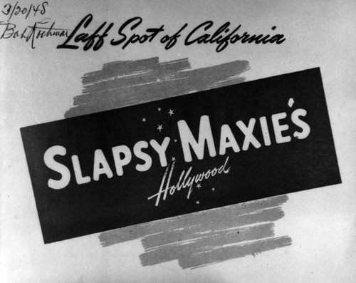 Slapsy Maxie's nightclub souvenir