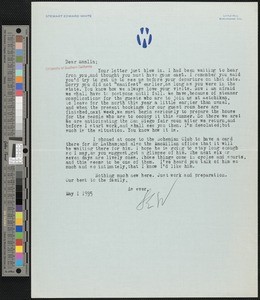 Stewart Edward White, letter, 1935-05-01, to Hamlin Garland