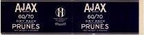 Ajax Brand 60/70 Dry Pack California Prunes can label