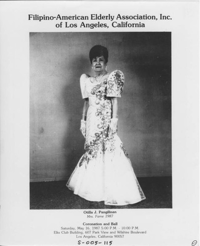 Filipino American woman, 'Mrs. Fame