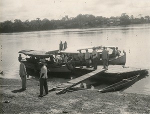 Landing stage of the french mission, in Gabon