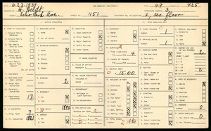 WPA household census for 1151 ECHO PARK AVE, Los Angeles