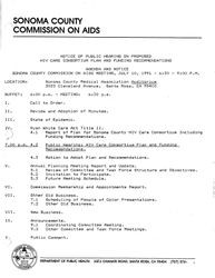 Agenda and notice--Sonoma County Commission on AIDS meeting, July 10, 1991