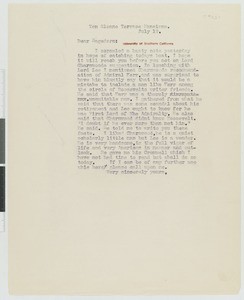 Hamlin Garland, letter, 1923-07-19, to Hermann Hagedorn
