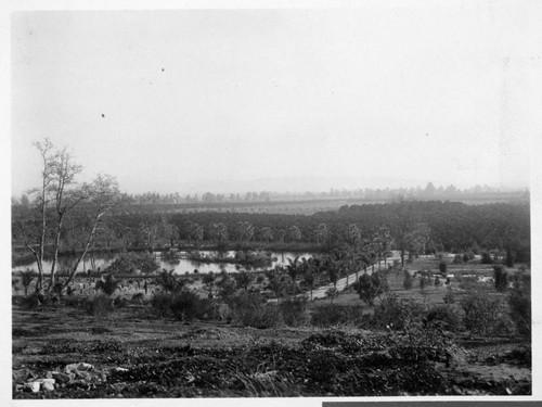 View south of the Huntington residence, circa 1908