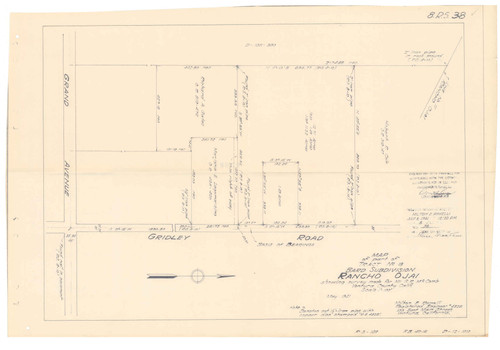 Survey of Tract 18, Bard Subdivision, Rancho Ojai