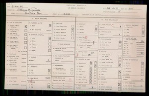 WPA household census for 2021 PONTIUS, Los Angeles