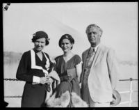 Geologist George Otis Smith with his wife, Grace, and daughter, Louise, 1930