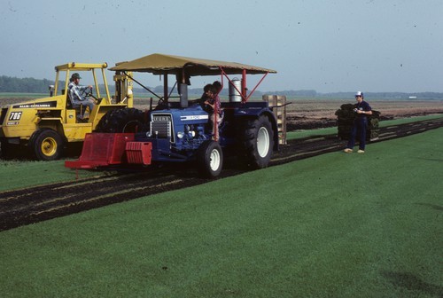 Sod harvesting machine, Minnesota