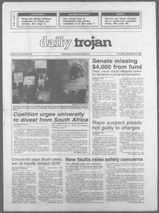 Daily Trojan, Vol. 107, No. 63, December 08, 1988