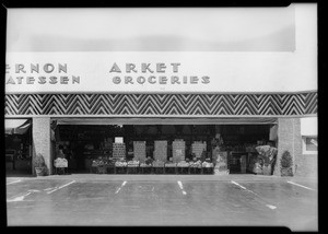 Leimert grocery market, Southern California, 1930