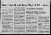 Overruns at Capitola Mall at $2 million
