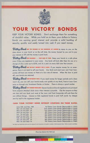 Your Victory Bonds : Keep your Victory Bonds. Don't exchange