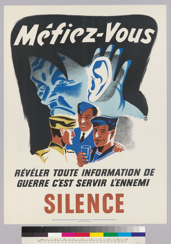 Méfiez-vous: Révéler toute information de guerre c'est servir l'ennemi silence