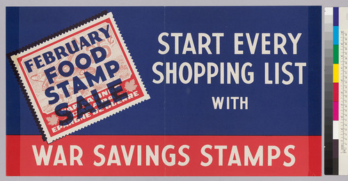 Start every shopping list with War Savings Stamps