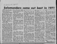 Salamanders came out best in 1971