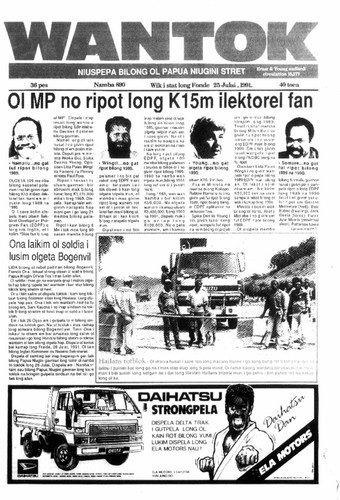 Wantok Niuspepa--Issue No. 0890 (July 25, 1991)