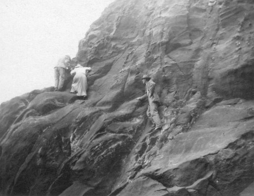 Rock Climbing at Laguna Beach, 1912