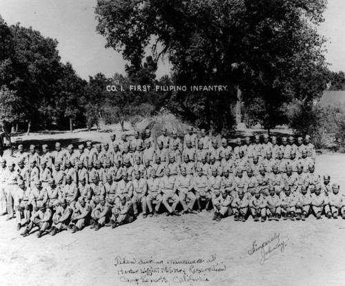 1st Filipino Infantry at Camp Beale