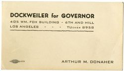 Dockweiler for Governor