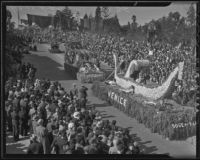 "Gondola" float at the Tournament of Roses Parade, Pasadena, 1936