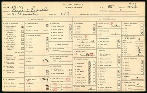 WPA household census for 147 N CORONADO, Los Angeles