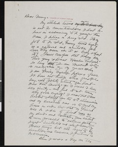 Hamlin Garland, letter, 1940, to Irving Bacheller