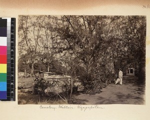 View of cemetery, Waltair, Vishakhatapnam India, ca.1885-1889