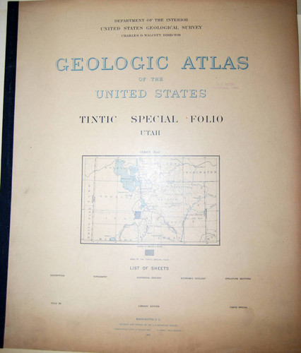 Geologic Atlas of the United States : Tintic special folio, Utah
