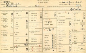 WPA household census for 1711 FEDERAL AVE, Los Angeles