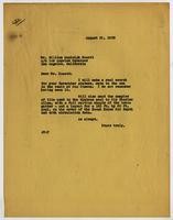 Letter from Julia Morgan to William Randolph Hearst, August 21, 1933