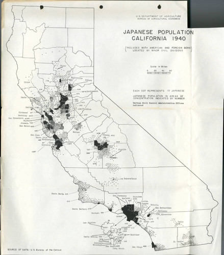 Japanese population California 1940