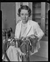 Dr. Emma Kittredge in her laboratory, Los Angeles, 1934