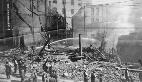 Los Angeles Times Building after bombing