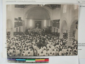 Interior view of church in Antsirabe, Madagascar, 1929(?)