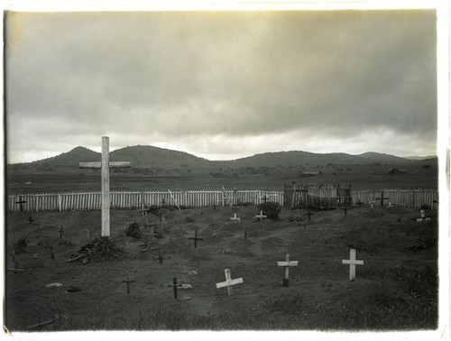 Indian cemetery at Santa Ysabel Asistencia, near Santa Ysabel, circa 1902