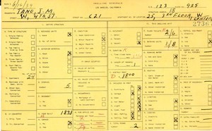 WPA household census for 621 W 4TH, Los Angeles