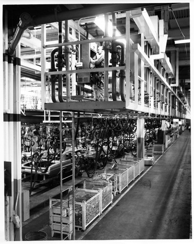 View of the Automobile Assembly Line at the Fremont GMC Assembly Plant
