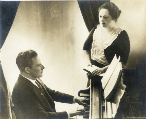 Portrait, Bessie Bartlett Frankel and pianist