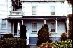 Two story Italianate house, likely in Santa Rosa, California, photographed in 1976